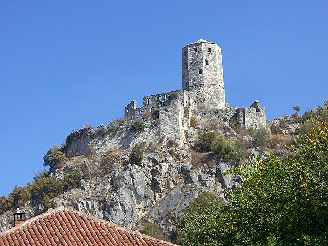 Blick auf die Festung von Pocitelj